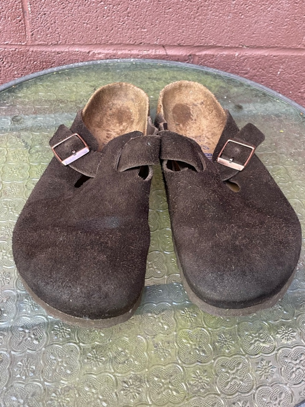 Birkenstock Boston Suede Soft Footbed Clogs Size 42